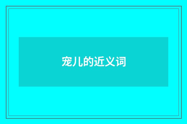 宠儿的近义词