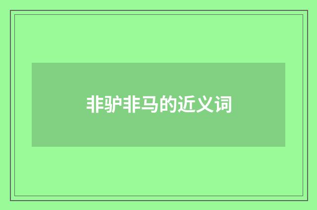 非驴非马的近义词