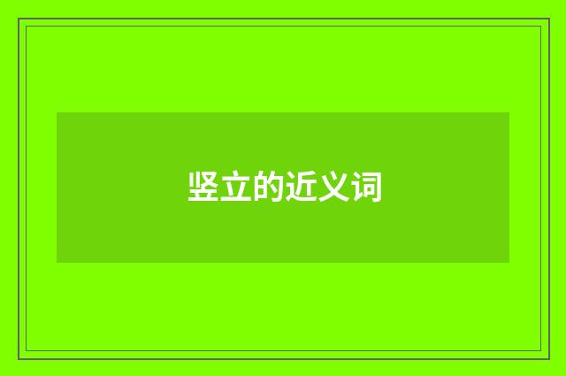 竖立的近义词