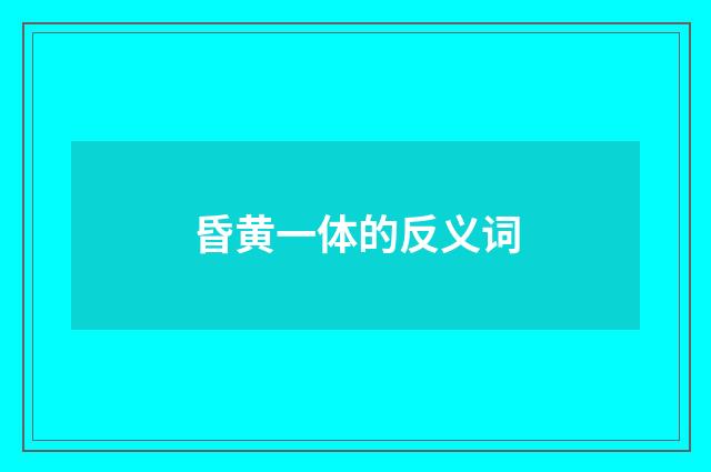 昏黄一体的反义词