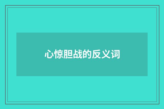 心惊胆战的反义词
