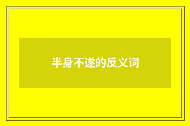 半身不遂的反义词