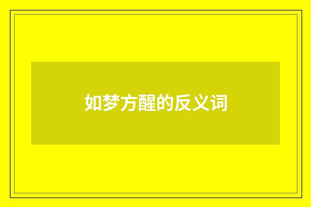 如梦方醒的反义词