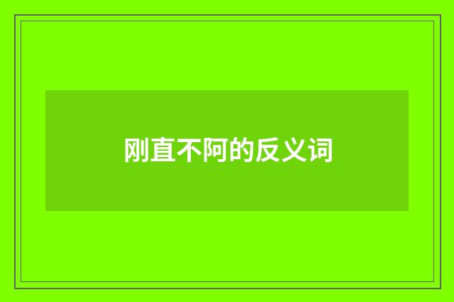 刚直不阿的反义词