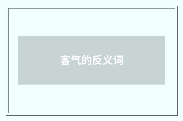 客气的反义词