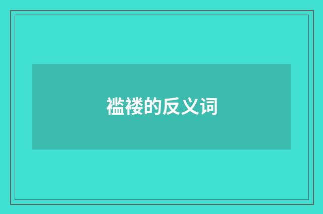 褴褛的反义词