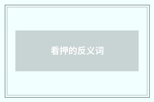 看押的反义词