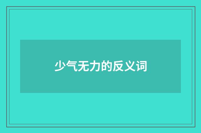 少气无力的反义词
