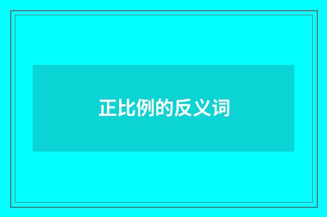 正比例的反义词