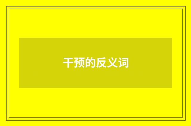 干预的反义词