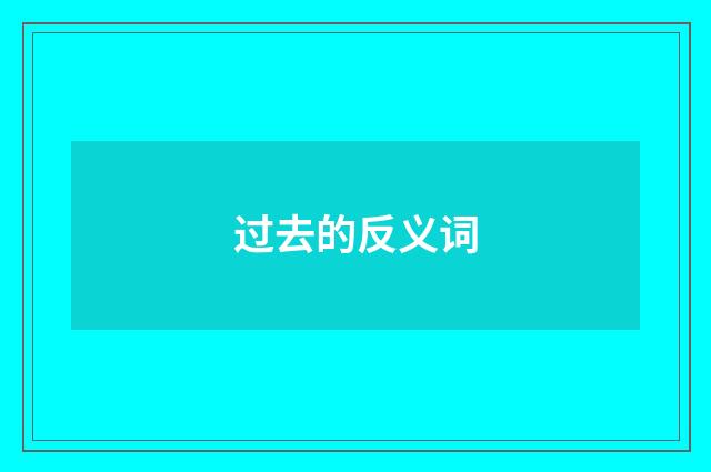 过去的反义词