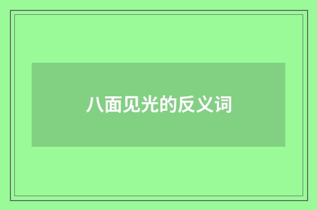 八面见光的反义词