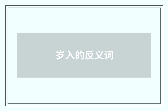 岁入的反义词