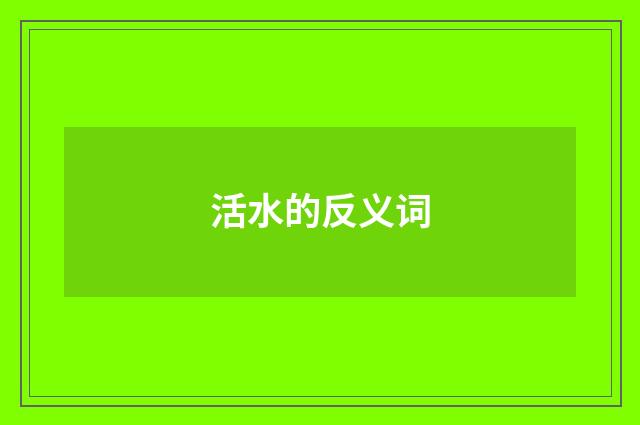 活水的反义词