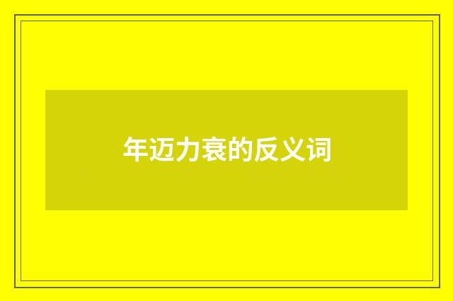 年迈力衰的反义词