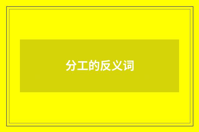分工的反义词