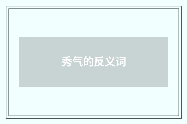 秀气的反义词