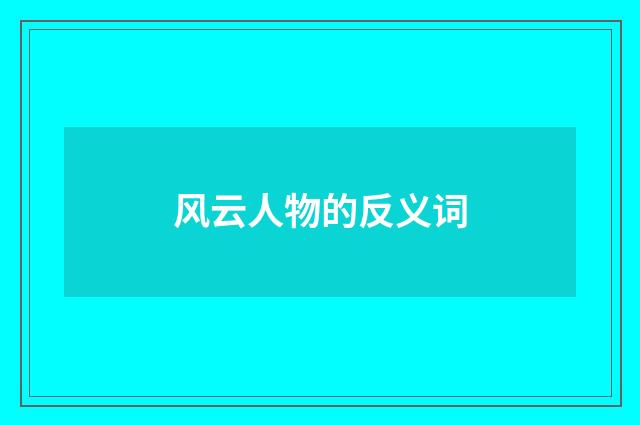 风云人物的反义词