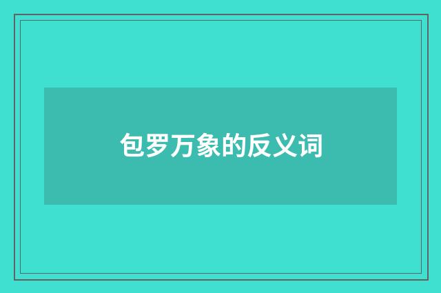 包罗万象的反义词