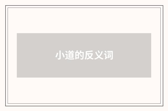 小道的反义词