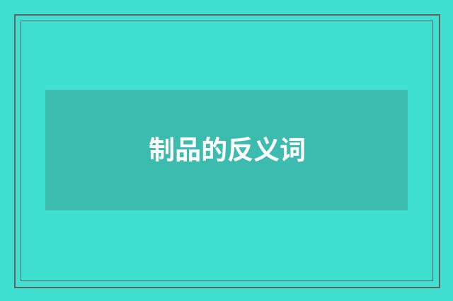 制品的反义词