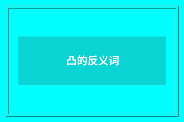 凸的反义词