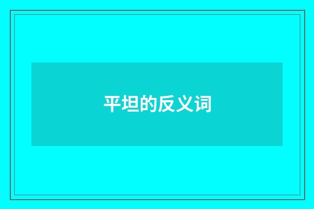 平坦的反义词