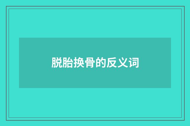 脱胎换骨的反义词