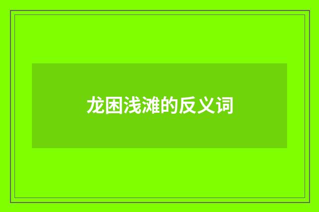 龙困浅滩的反义词