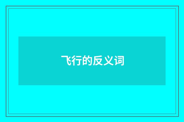 飞行的反义词