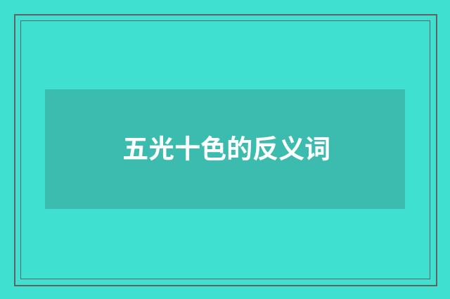 五光十色的反义词