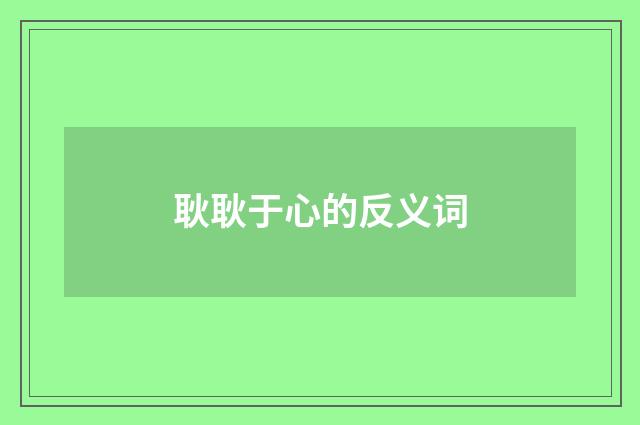 耿耿于心的反义词