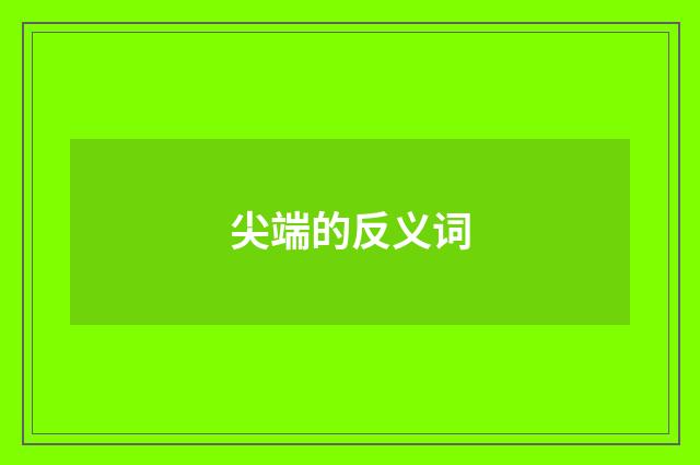 尖端的反义词