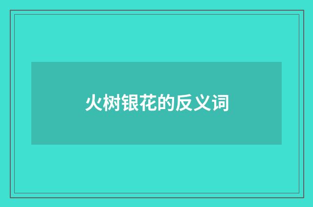 火树银花的反义词