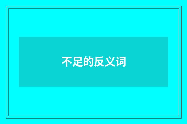 不足的反义词
