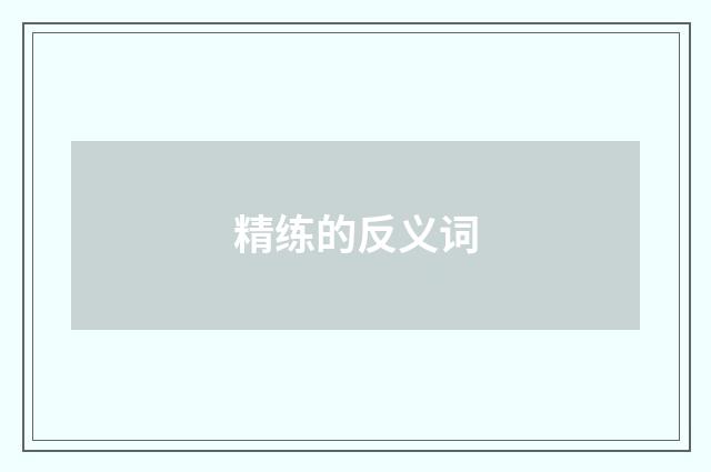 精练的反义词