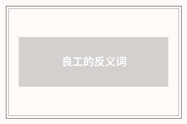 良工的反义词