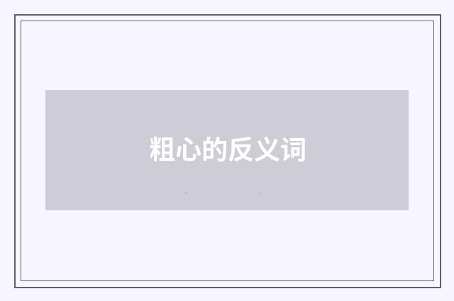粗心的反义词