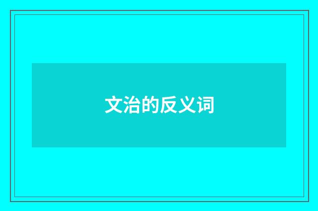 文治的反义词