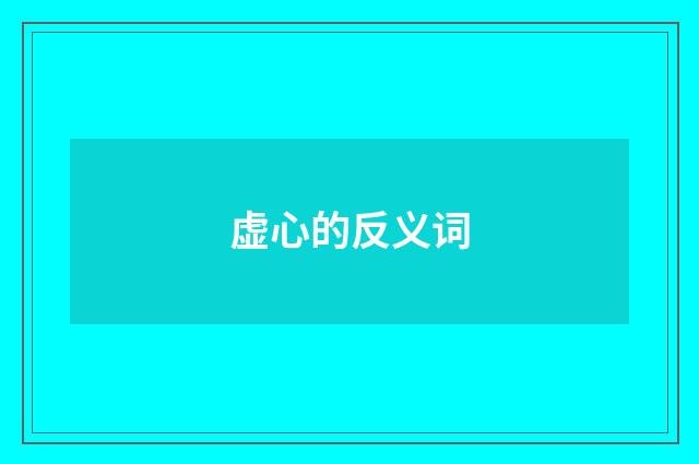 虚心的反义词