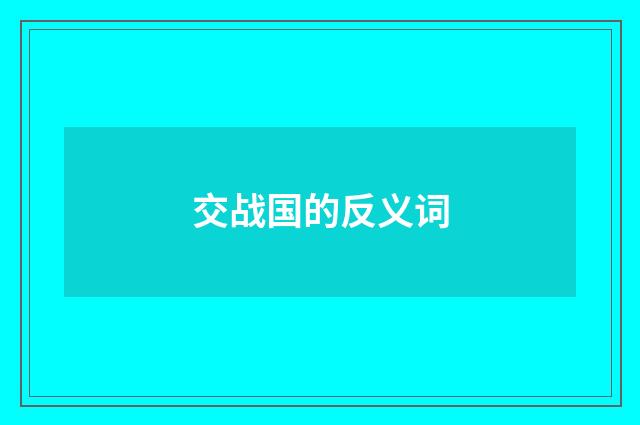 交战国的反义词
