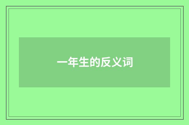 一年生的反义词