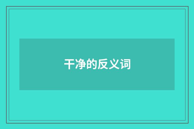 干净的反义词