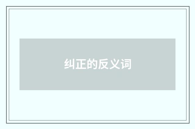 纠正的反义词