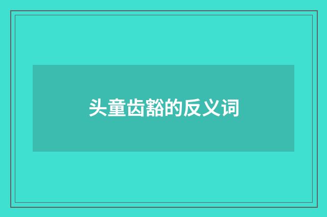 头童齿豁的反义词