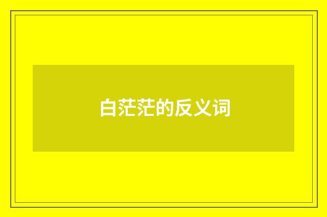 白茫茫的反义词