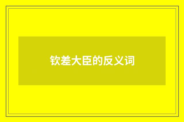 钦差大臣的反义词