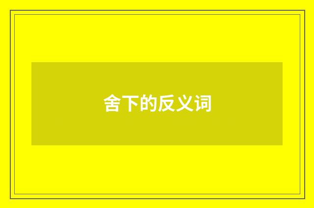 舍下的反义词