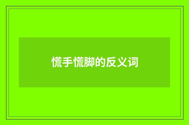 慌手慌脚的反义词