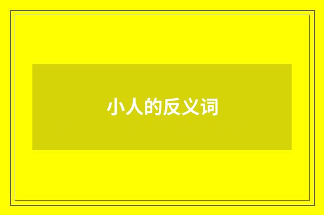 小人的反义词